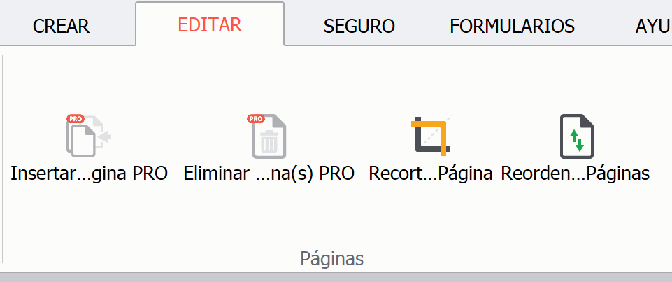Create tab in PDF Pro